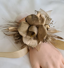 Load image into Gallery viewer, Champagne gold everlasting flowers corsage &amp; buttonhole AB2103 - School formal, prom, graduation
