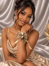 Load image into Gallery viewer, Champagne gold everlasting flowers corsage &amp; buttonhole AB2103 - School formal, prom, graduation
