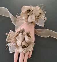 Load image into Gallery viewer, Champagne gold everlasting flowers corsage &amp; buttonhole AB2106 - School formal, prom, graduation
