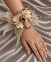 Load image into Gallery viewer, Champagne gold everlasting flowers corsage &amp; buttonhole AB2106 - School formal, prom, graduation
