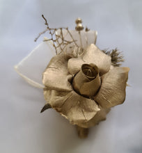 Load image into Gallery viewer, Champagne gold everlasting flowers corsage &amp; buttonhole AB2106 - School formal, prom, graduation
