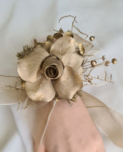 Load image into Gallery viewer, Champagne gold everlasting flowers corsage &amp; buttonhole AB2106 - School formal, prom, graduation
