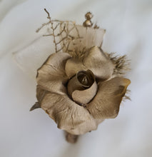 Load image into Gallery viewer, Champagne gold everlasting flowers corsage &amp; buttonhole AB2106 - School formal, prom, graduation
