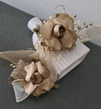 Load image into Gallery viewer, Champagne gold everlasting flowers corsage &amp; buttonhole AB2106 - School formal, prom, graduation
