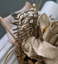 Load image into Gallery viewer, Champagne gold everlasting flowers snap lock corsage &amp; buttonhole AB2107 - School formal, prom, graduation
