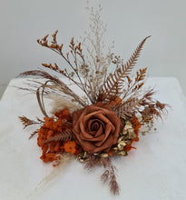 Load image into Gallery viewer, AB2112 - Rustic everlasting flowers cake topper terracotta - engagement, wedding, birthday, event
