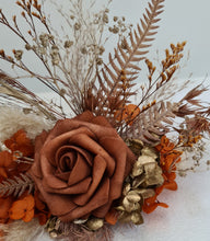 Load image into Gallery viewer, AB2112 - Rustic everlasting flowers cake topper terracotta - engagement, wedding, birthday, event
