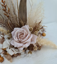Load image into Gallery viewer, AB2113 Boho everlasting flowers cake topper creamy - engagement, wedding, birthday, event
