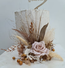 Load image into Gallery viewer, AB2113 Boho everlasting flowers cake topper creamy - engagement, wedding, birthday, event
