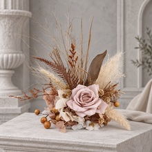 Load image into Gallery viewer, AB2113 Boho everlasting flowers cake topper creamy - engagement, wedding, birthday, event
