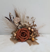 Load image into Gallery viewer, AB2114 Rustic everlasting flowers cake topper terracotta - engagement, wedding, birthday, event
