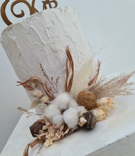 Load image into Gallery viewer, AB2115 Boho cotton flower cake topper nude - engagement, wedding, birthday, event
