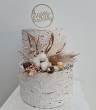 Load image into Gallery viewer, AB2115 Boho cotton flower cake topper nude - engagement, wedding, birthday, event
