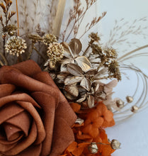 Load image into Gallery viewer, AB2116 - Rustic everlasting flowers cake topper terracotta - engagement, wedding, birthday, event
