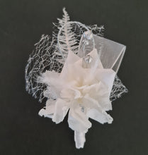 Load image into Gallery viewer, Milky White and silver corsage &amp; buttonhole set AB2120 - School formal, prom, graduation, wedding
