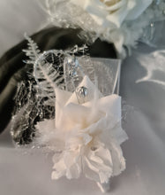 Load image into Gallery viewer, Milky White and silver corsage &amp; buttonhole set AB2120 - School formal, prom, graduation, wedding
