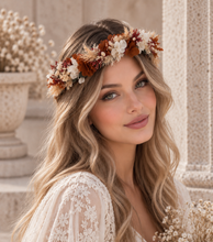Load image into Gallery viewer, Rustic preserved flowers crown AB2122A – wedding, maternity photoshoot, hen’s party, event

