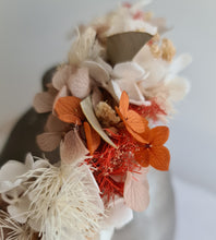 Load image into Gallery viewer, Sage, orange, neutral preserved flowers crown AB2123 – wedding, maternity photoshoot, hen’s party, event
