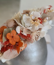 Load image into Gallery viewer, Sage, orange, neutral preserved flowers crown AB2123 – wedding, maternity photoshoot, hen’s party, event
