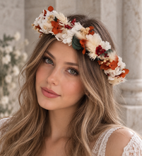 Load image into Gallery viewer, Rustic preserved flowers crown AB2124A – wedding, maternity photoshoot, hen’s party, event
