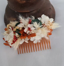 Load image into Gallery viewer, Rustic preserved flowers comb AB2124B – wedding, maternity photoshoot, hen’s party, event

