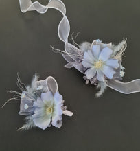 Load image into Gallery viewer, Pastel blue everlasting flowers corsage &amp; buttonhole AB2125 - School formal, prom, graduation
