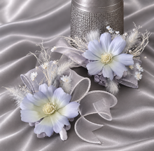 Load image into Gallery viewer, Pastel blue everlasting flowers corsage &amp; buttonhole AB2125 - School formal, prom, graduation
