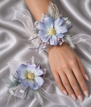 Load image into Gallery viewer, Pastel blue everlasting flowers corsage &amp; buttonhole AB2125 - School formal, prom, graduation
