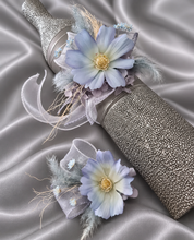 Load image into Gallery viewer, Pastel blue everlasting flowers corsage &amp; buttonhole AB2125 - School formal, prom, graduation
