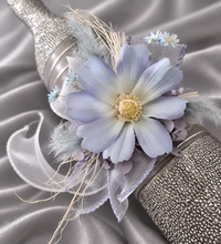 Load image into Gallery viewer, Pastel blue everlasting flowers corsage &amp; buttonhole AB2125 - School formal, prom, graduation

