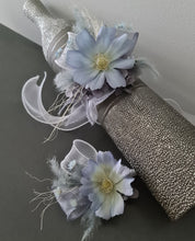 Load image into Gallery viewer, Pastel blue everlasting flowers corsage &amp; buttonhole AB2125 - School formal, prom, graduation
