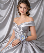 Load image into Gallery viewer, Pastel blue everlasting flowers corsage &amp; buttonhole AB2125 - School formal, prom, graduation
