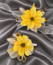 Load image into Gallery viewer, Yellow everlasting flowers corsage &amp; buttonhole AB2126 - School formal, prom, graduation
