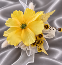 Load image into Gallery viewer, Yellow everlasting flowers corsage &amp; buttonhole AB2126 - School formal, prom, graduation
