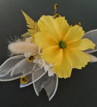 Load image into Gallery viewer, Yellow everlasting flowers corsage &amp; buttonhole AB2126 - School formal, prom, graduation
