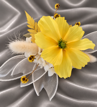 Load image into Gallery viewer, Yellow everlasting flowers corsage &amp; buttonhole AB2126 - School formal, prom, graduation
