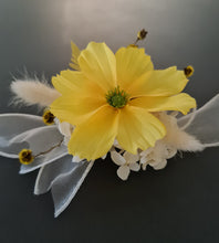 Load image into Gallery viewer, Yellow everlasting flowers corsage &amp; buttonhole AB2126 - School formal, prom, graduation
