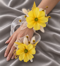 Load image into Gallery viewer, Yellow everlasting flowers corsage &amp; buttonhole AB2126 - School formal, prom, graduation
