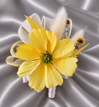 Load image into Gallery viewer, Yellow everlasting flowers corsage &amp; buttonhole AB2126 - School formal, prom, graduation

