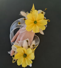 Load image into Gallery viewer, Yellow everlasting flowers corsage &amp; buttonhole AB2126 - School formal, prom, graduation
