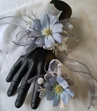 Load image into Gallery viewer, Pastel blue everlasting flowers corsage &amp; buttonhole AB2128 - School formal, prom, graduation
