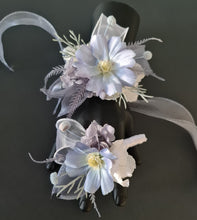 Load image into Gallery viewer, Pastel blue everlasting flowers corsage &amp; buttonhole AB2128 - School formal, prom, graduation
