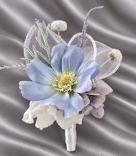 Load image into Gallery viewer, Pastel blue everlasting flowers corsage &amp; buttonhole AB2128 - School formal, prom, graduation

