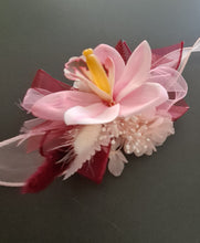 Load image into Gallery viewer, Burgundy &amp; pink orchid corsage &amp; buttonhole AB2129 - School formal, prom, graduation
