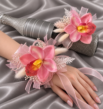 Load image into Gallery viewer, Pink &amp; white orchid corsage &amp; buttonhole AB2131 - School formal, prom, graduation
