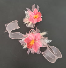 Load image into Gallery viewer, Pink &amp; white orchid corsage &amp; buttonhole AB2131 - School formal, prom, graduation
