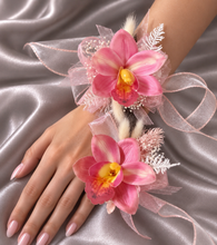 Load image into Gallery viewer, Pink &amp; white orchid corsage &amp; buttonhole AB2131 - School formal, prom, graduation
