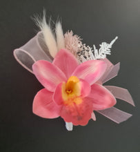 Load image into Gallery viewer, Pink &amp; white orchid corsage &amp; buttonhole AB2131 - School formal, prom, graduation
