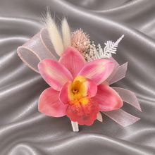 Load image into Gallery viewer, Pink &amp; white orchid corsage &amp; buttonhole AB2131 - School formal, prom, graduation
