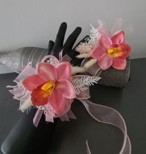 Load image into Gallery viewer, Pink &amp; white orchid corsage &amp; buttonhole AB2131 - School formal, prom, graduation
